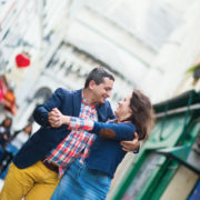 Couple dancing on Montmartre
